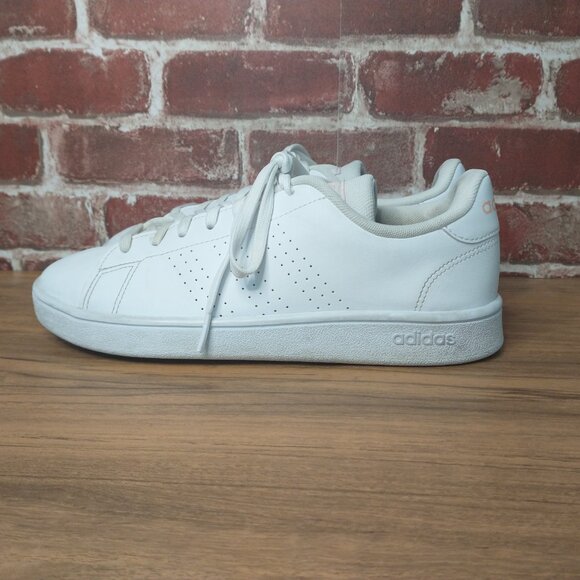 Adidas Shoes Womens Size 8.5 Leather White Pink Sneakers Low Top - Picture 5 of 8